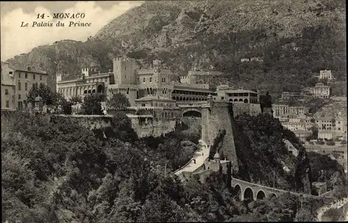 Postkarte Monaco, Der Fürstenpalast