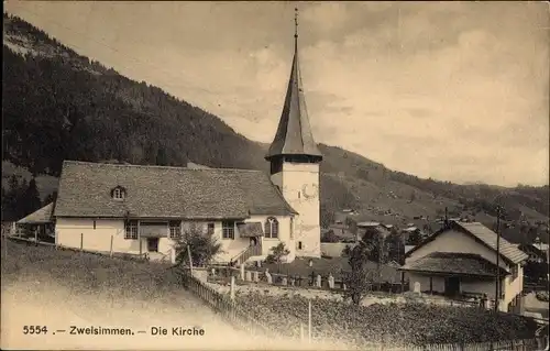 Ak Zweisimmen Kanton Bern, Kirche