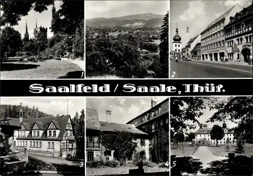 Ak Saalfeld an der Saale Thüringen, Schloss, Klosterhof, Puschkinpark, Blankenburger Tor