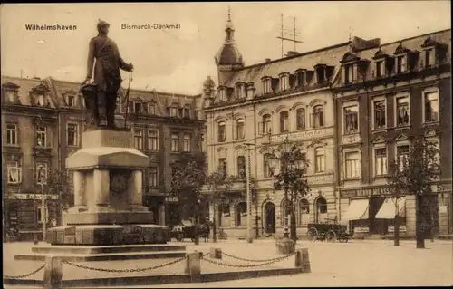 Ak Wilhelmshaven an der Nordsee, Bismarck-Denkmal