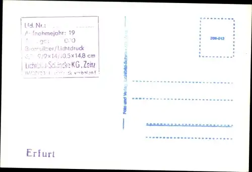 Foto Ak Erfurt in Thüringen, Anger, Post, Straßenbahn