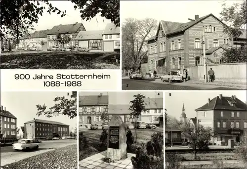 Ak Stotternheim Erfurt in Thüringen, Otto Tischer Platz, Parkanlage, Gaststätte Deutsches Haus