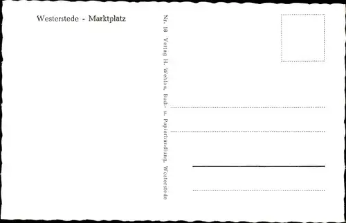 Ak Westerstede in Oldenburg Ammerland, Marktplatz