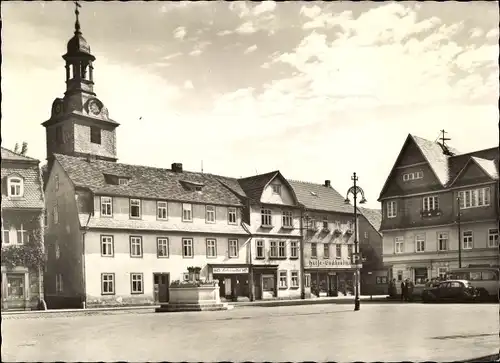 Ak Bad Blankenburg in Thüringen, Markt