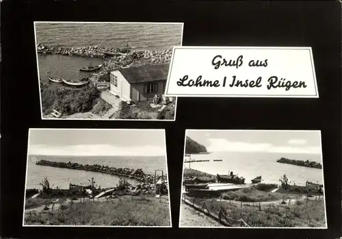Ak Lohme auf Rügen, Teilansichten, Küste