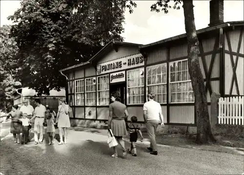 Ak Neuglobsow Stechlin Brandenburg, Theodor Fontane Haus, Gaststätte