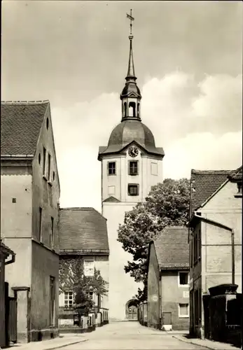 Ak Brandis in Sachsen, Kirche, Bahnhofstraße