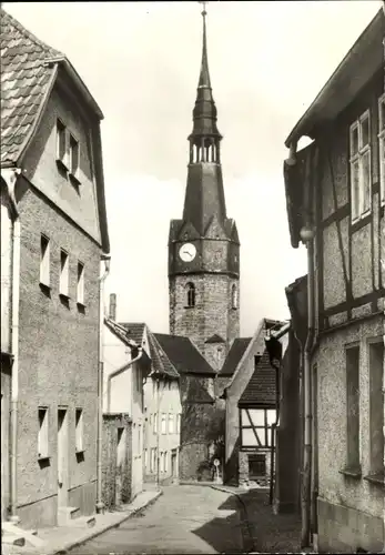 Ak Sangerhausen am Südharz, St. Ulrichskirche, Blick von der Rittergasse