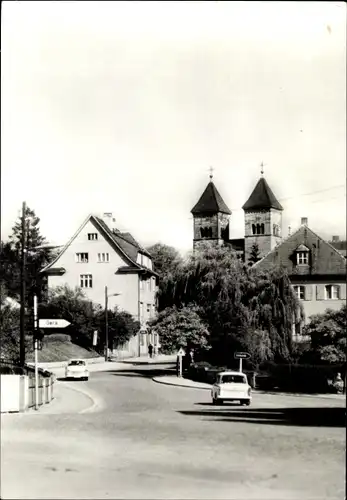 Ak Bad Klosterlausnitz in Thüringen, August Bebel Straße, Kirche