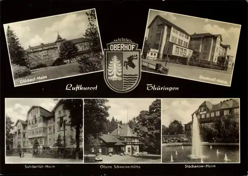 Ak Oberhof, Glückauf Heim, Dimitroff-Heim, Solidarität-Heim, Obere Schweizermühle, Stachanow Heim