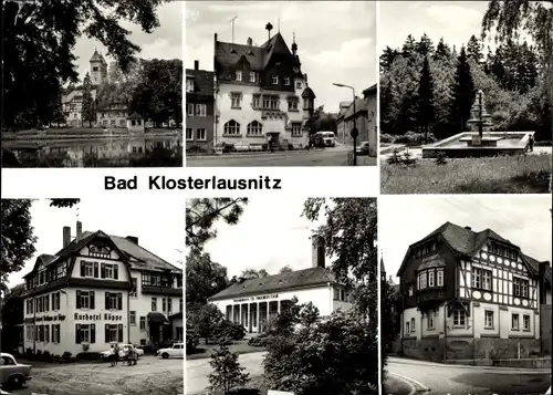 Ak Bad Klosterlausnitz in Thüringen, Kirche, Rathaus, Kurpark, Kurhotel Köppe, Sanatorium