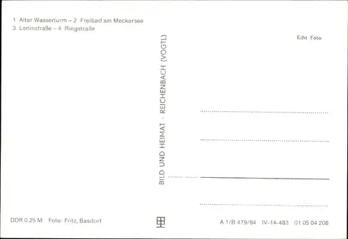 Ak Finow Eberswalde, Alter Wasserturm, Freibad am Meckersee, Leninstraße, Ringstraße