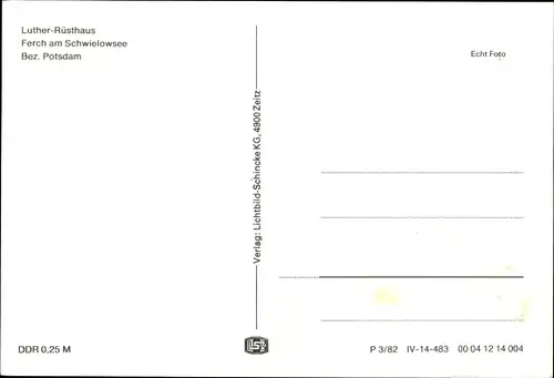 Ak Ferch Schwielowsee, Luther Rüsthaus