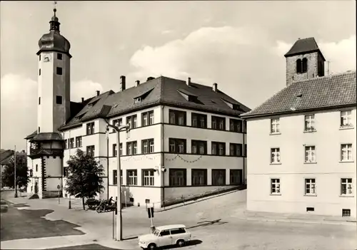 Ak Weida in Thüringen, Rathaus am Neumarkt