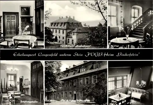 Ak Lengenfeld unterm Stein Eichsfeld, FDGB Ferienheim Bischofstein, Empfangshalle, Flur