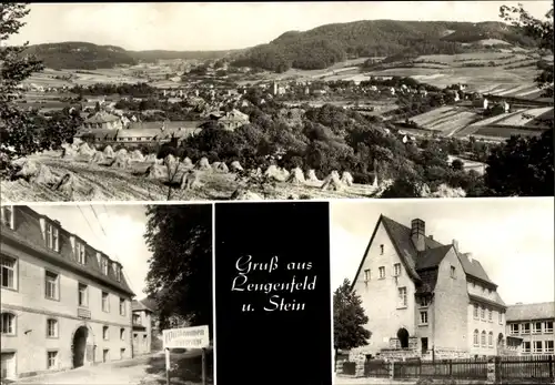 Ak Lengenfeld unterm Stein Eichsfeld Thüringen, Panorama, FDGB Heim Bischofstein