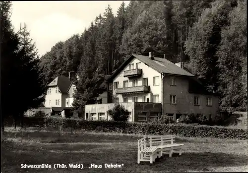 Ak Meuselbach Schwarzmühle in Thüringen, Haus Daheim, Garten