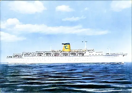 Ak TS Flavia, Kreuzfahrtschiff, Costa Line