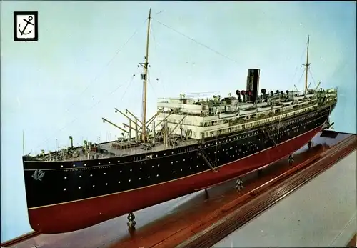 Ak Postdampfer Infanta Isabel de Borbón, Compañía Trasatlántica Española, Modell