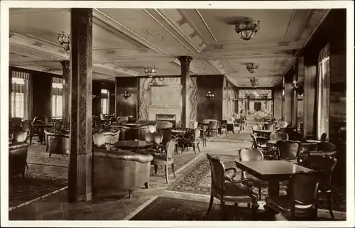 Ak Turbinen Schnelldampfer Cap Arcona, HSDG, Rauchsalon