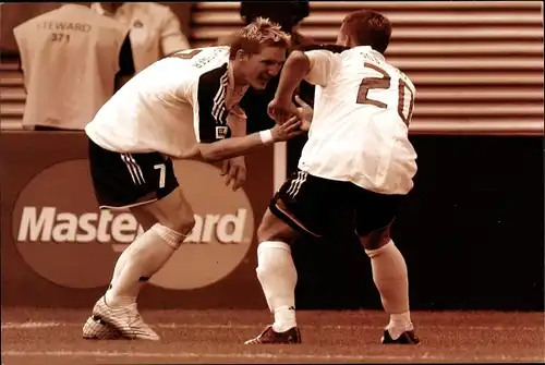 Ak Fußballspieler Bastian Schweinsteiger, Lukas Podolski, Spiel Deutschland gegen Tunesien