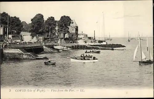 Ak Cowes Isle of Wight England, Blick vom Pier