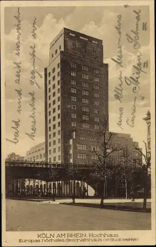 Ak Köln am Rhein, Hochhaus