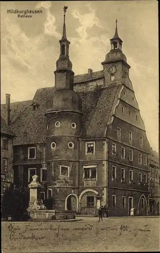 Ak Hildburghausen in Thüringen, Rathaus