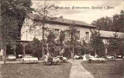 Ak Lüchow im Wendland, Schützenhaus, Terrasse