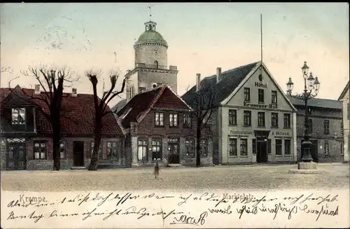 Ak Krempe in Holstein, Marktplatz, Hotel Kremper Hof