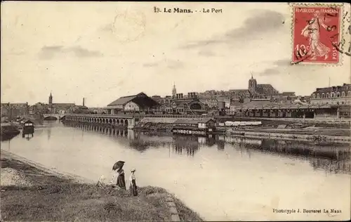 Ak Le Mans Sarthe, der Hafen