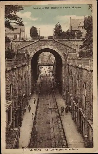 Ak Le Mans Sarthe, Der Tunnel, Mittelteil