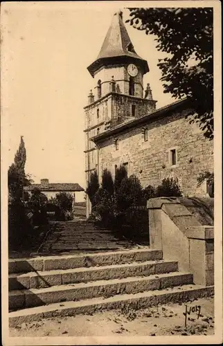 Ak Ainhoa Pyrenees Atlantiques, Die Kirche