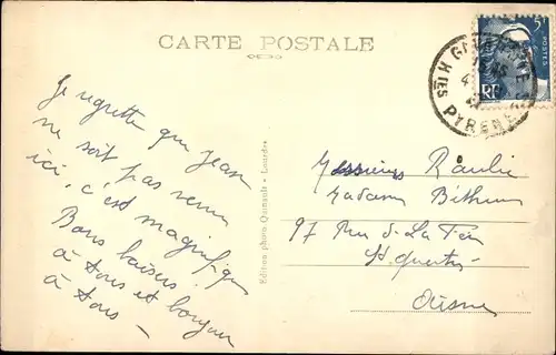 Ak Gavarnie Hautes Pyrénées, Cirque de Gavarnie, Pfad