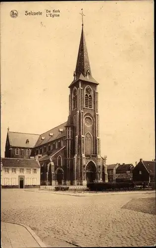 Ak Selzaete Zelzate Ostflandern Belgien, Die Kirche