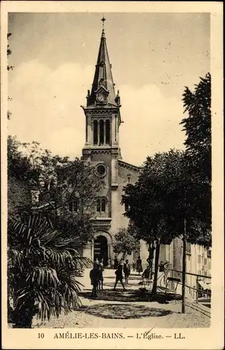 Ak Amelie les Bains Pyrenees Orientales, die Kirche