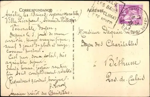 Ak Amelie les Bains Pyrenees Orientales, die Kirche