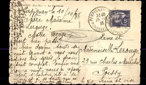 Ak Perpignan Pyrénées Orientales, La Cathedrale