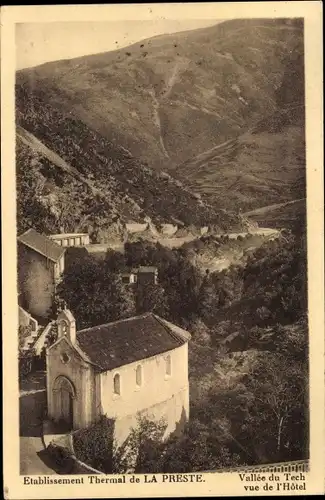 Ak La Preste Pyrénées Orientales, Etablissement Thermal, Vallee du Tech, vue de l'Hotel