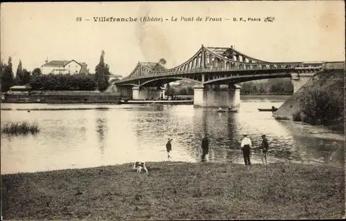 Ak Villefranche sur Saône Rhône, Die Brücke der Frauen