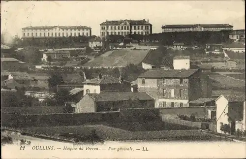 Ak Oullins Lyon Rhône, Hospice du Perron, Gesamtansicht