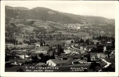 Ak Sainte Foy l&#39;Argentiere Rhône, Westseitenansicht