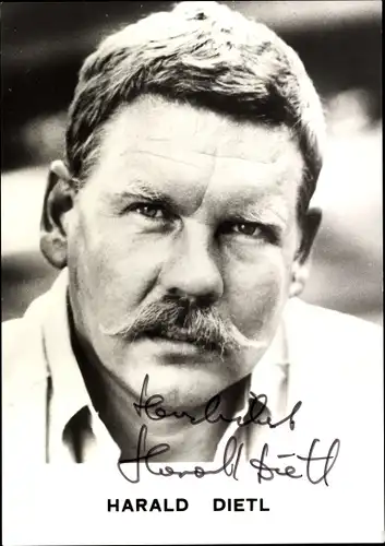 Ak Schauspieler Harald Dietl, Portrait, Autogramm