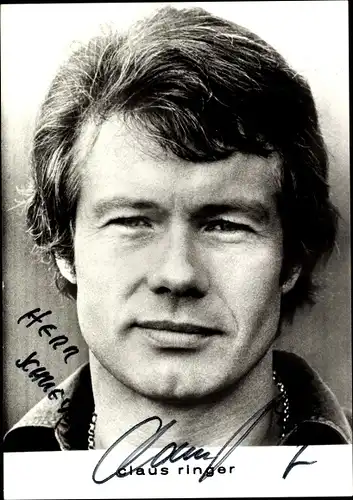 Ak Schauspieler Claus Ringer, Portrait, Autogramm
