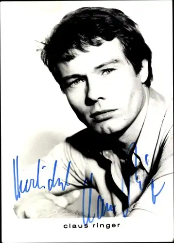 Ak Schauspieler Claus Ringer, Portrait, Autogramm