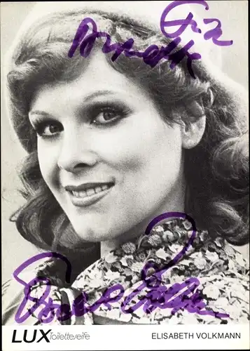 Ak Schauspielerin Elisabeth Volkmann, Portrait, Autogramm