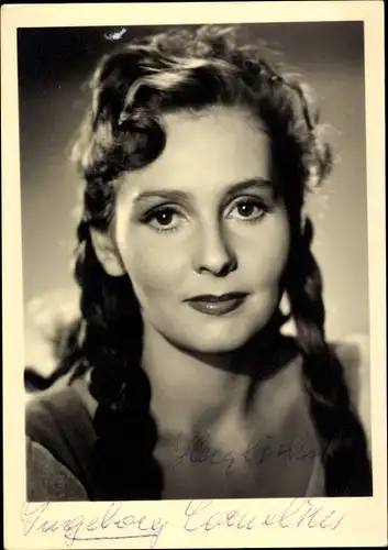 Ak Schauspielerin Ingeborg Cornelius, Portrait, Autogramm