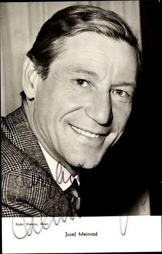 Ak Schauspieler Josef Meinrad, Portrait, Autogramm