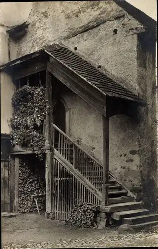 Foto Ak Stein am Rhein Kanton Schaffhausen, Treppenaufgang