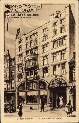 Künstler Ak Den Haag Südholland Niederlande, Grand Hotel Victoria